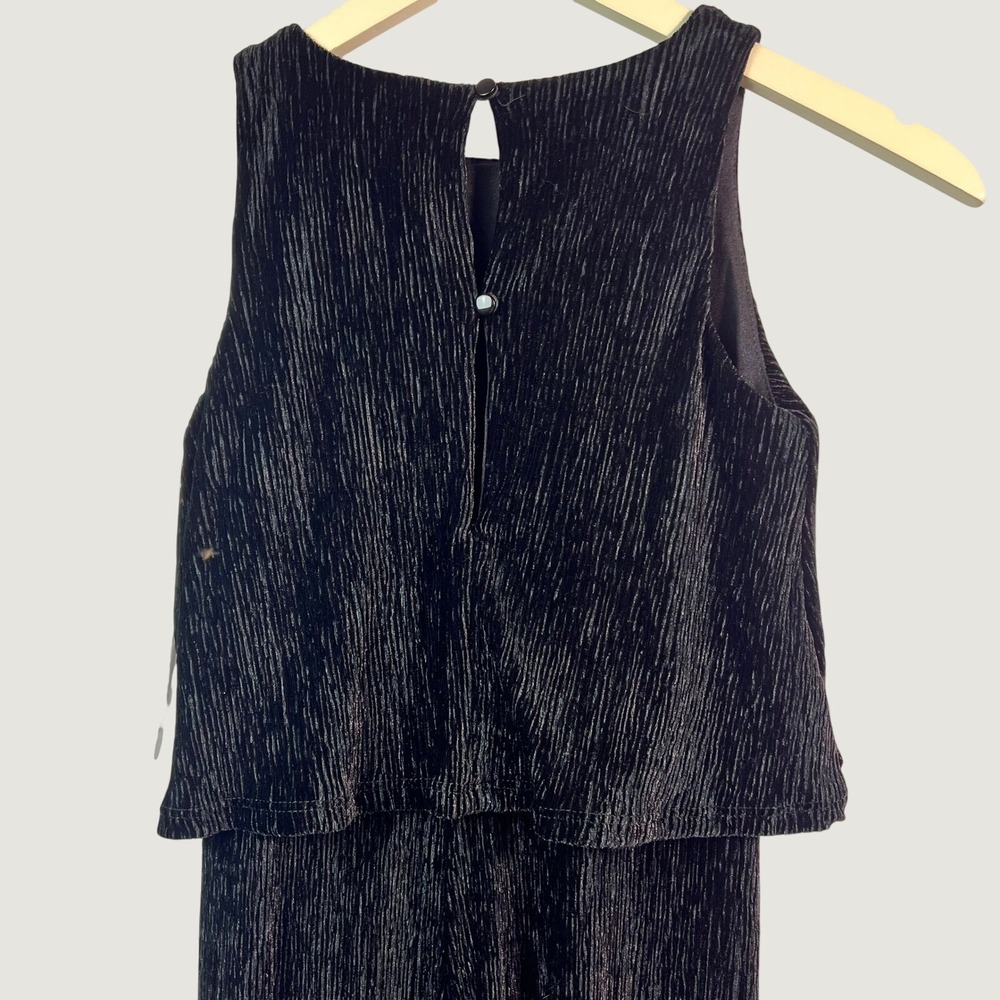 Cat & Jack Girls Black Plisse Sleeveless Wide Leg Jumpsuit Size M 8 NWT - Picture 3 of 7
